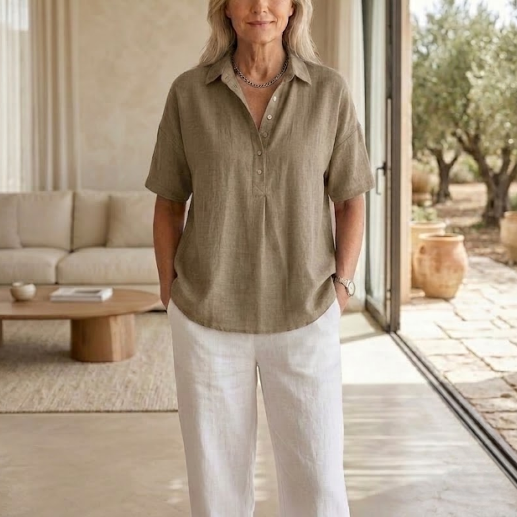 Aberblouse | Chic Button Detail Blouse