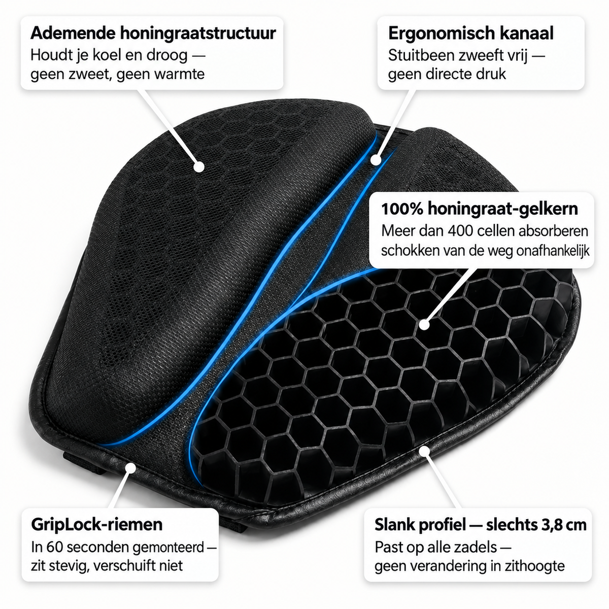 100% Gel-zadelkussen